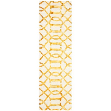 Safavieh Dip Dye Hand Tufted Rectangle Rug- Ivory - Gold- 9 x 12 ft. DDY712C-9
